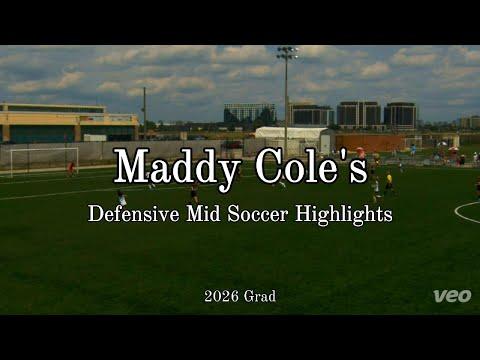 Video of Maddy Cole's Defensive Mid Soccer Highlights