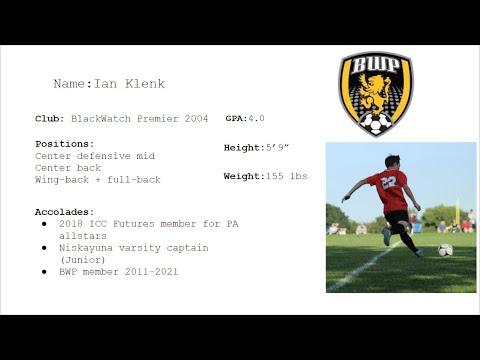 Video of Ian Klenk's 2020-2021 Highlights