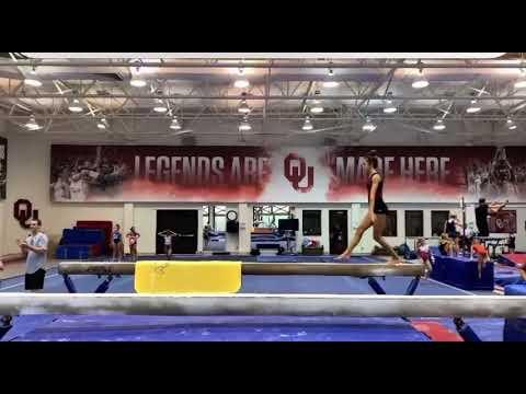 Video of front tuck on beam at ou camp