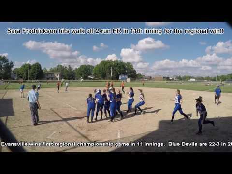 Video of Sara Fredrickson (2018 catcher/3rd)  2017 Walk off 2 run HR in Regional Championship