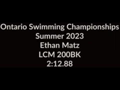 Video of 200 LCM Backstroke - Lane 5 - 2:12.88