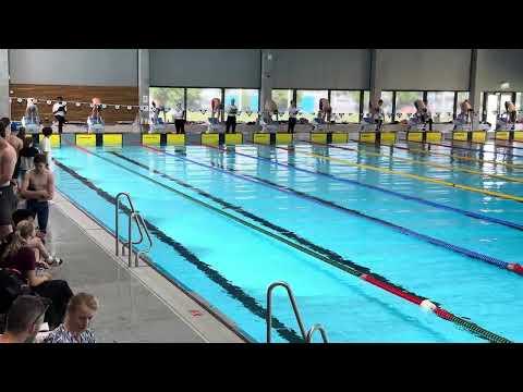 Video of 50 meter Butterfly (Lane 9, Blue cap)