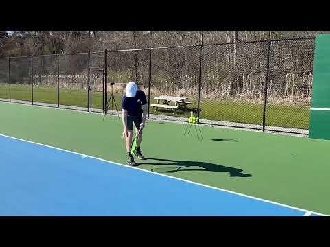 Video of ground strokes and serves