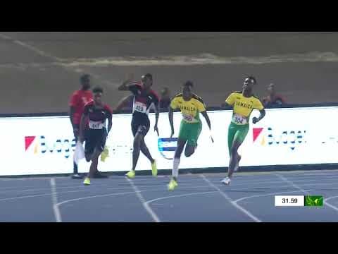 Video of Jakob Ebanks 4x100 m relay Carifta 2022 - 2nd leg - Cayman Islands -bronze medal