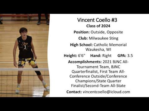 Video of Vincent Coello Outside/Right Side Class of 2024 Highlights - AAU National Championships