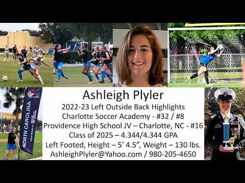 Video of Ashleigh Plyler L Outside Back 2022-23 Highlights