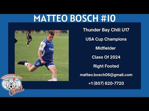 Video of Matteo Bosch | 2023 Highlights | Midfielder | 2024 Graduate 