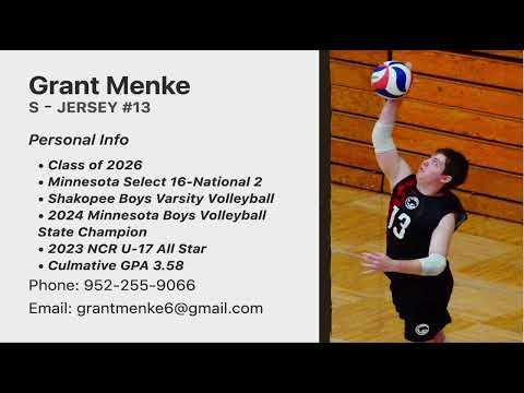 Video of Grant Menke Setter Class of 2026 Highlights