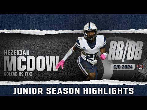 Video of 2024 Hezekiah McDow|5’9- RB/DB| junior season highlights 