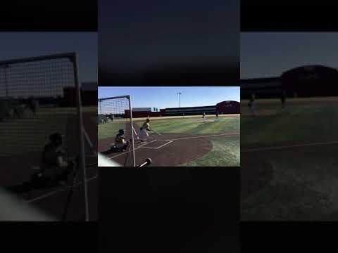 Video of Home run and pop time (CBA Showcase)