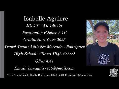 Video of Isabelle Aguirre Softball Skills Video 2023- Pitcher