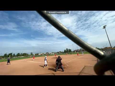 Video of Kyla Deloney Double play against bat busters 18U