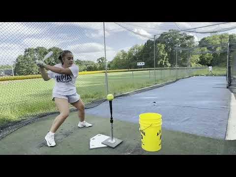 Video of Bella Stewart - Cage Work - August 14, 2024 - Catcher/3B/1B - 2025 - 2.0