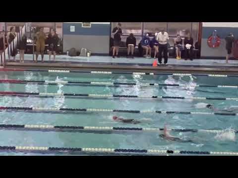 Video of 100 Back SCM:  Kate Carlos (1:03:56) pink cap 1st place lane 4