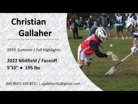 Video of Christian Gallaher 2019 Lacrosse Highlights 5 26 2020