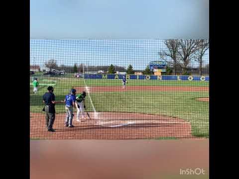 Video of Dylan Feister - Varsity 2 Run Home Run over Scoreboard