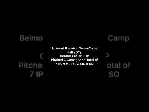 Video of Belmont Baseball Team Camp Fall 2019