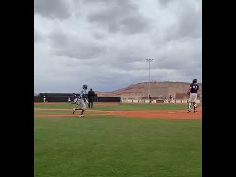 Video of Freshman playing varsity hits triple