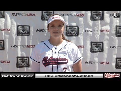 Video of 2023 Katarina Cespedes Middle Infielder Softball Skills Video