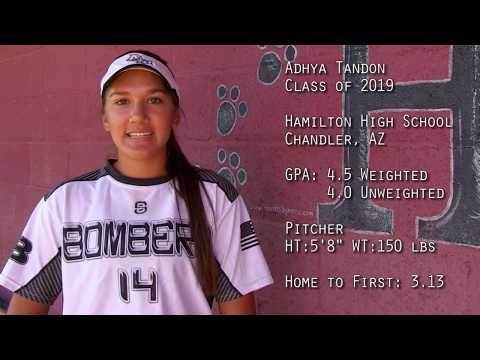 Video of Adhya Tandon 2019 Pitcher/Outfielder Skills Video