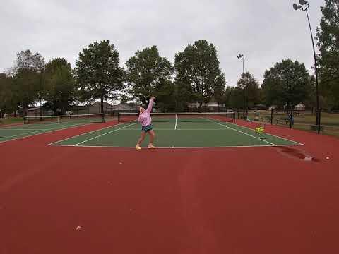 Video of Courtney serves