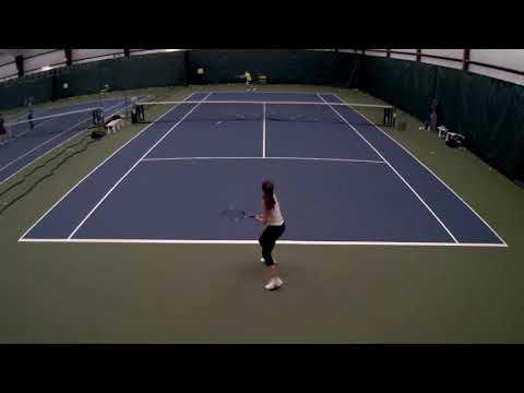 Video of Warm up/forehand/backhand/volley/serving/point play