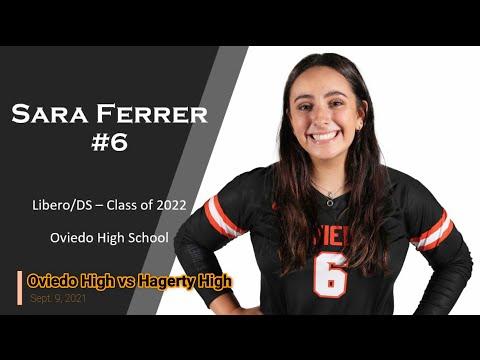 Video of Sara Ferrer #6 - Libero/DS - C/O 2022 - Hagerty Game Highlights