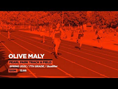 Video of 2022 100M-Olive Maly Pearl Park Track-6-16-22