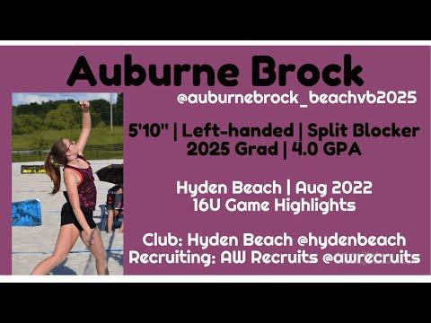 Video of Auburne Brock - Hyden Beach Highlights - 16U 