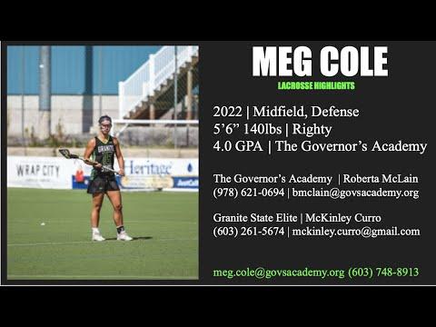 Video of Meg Cole '22 Highlights 