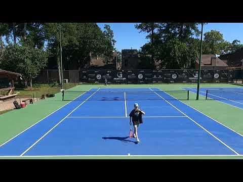 Video of Match against William Dickey 8.42 utr (Won 4-2, 5-3), I am in blue shirt