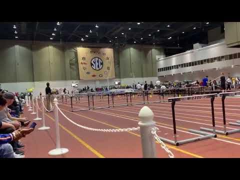 Video of 60 Meter hurdles 9.15 2/23/2020 Mizzou 5th time running