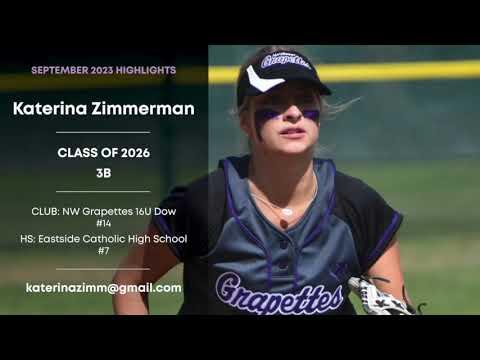 Video of Katerina Zimmerman 2026 3B September 2023 Highlights