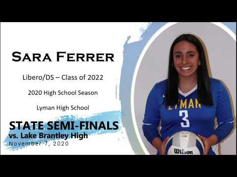 Video of Sara Ferrer #3 - HS State Semi-Finals 2020