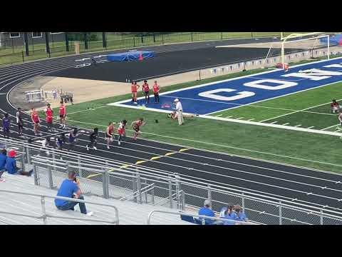 Video of Ethan Kemp 100 m, red jersey at Conway 6A conference, lane 1