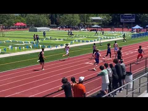 Video of 22.57 200m PR