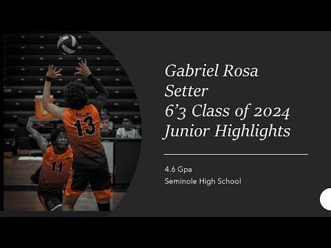 Video of Gabriel Rosa Class of 2024 - 6’3” Setter Highlights - Junior