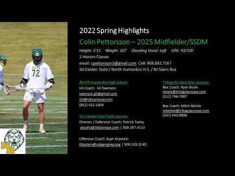 Video of 2022 Spring North Hunterdon Lacrosse Highlights: Colin Pettorsson - 2025 Midfielder/SSDM