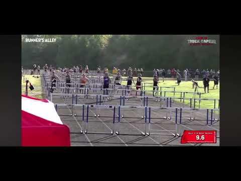 Video of 14.37 110 Hurdle PR +2.9 Wind, 1st Place