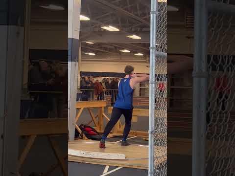 Video of Throwing shot 32.94 ft at UNH indoor track