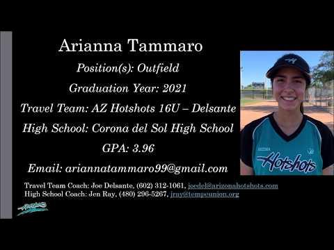 Video of Arianna Tammaro #99 Softball Skills Video - 2021 Outfield