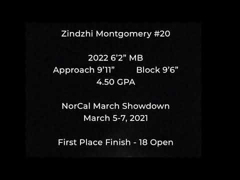 Video of Zindzhi Montgomery Mar. 7 2021 NorCal March Showdown 1st Place Finish