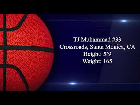 Video of 2021 Pg Tj Muhammad Junior year highlights 