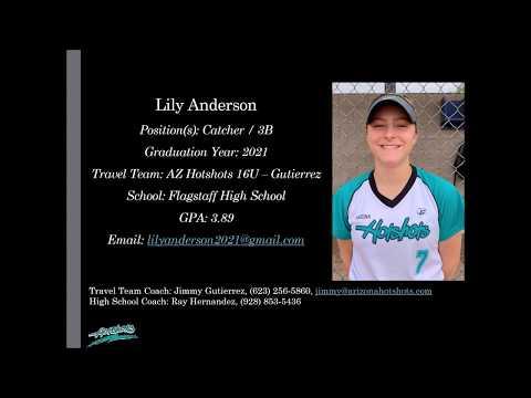 Video of Lily Anderson skills video 2021 C/3B