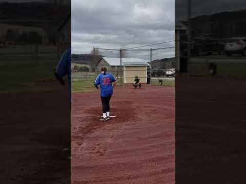 Video of Marley Lippitt screwball mound view