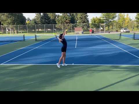 Video of Tess tennis practice 4 games