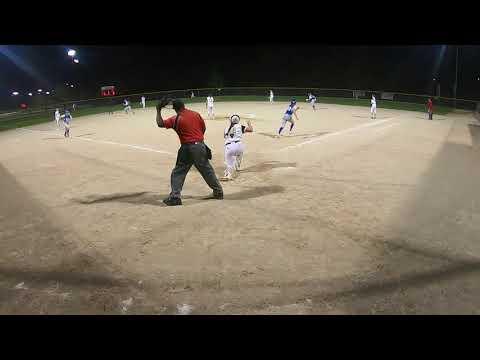 Video of 3 RBI Double off the fence vs  Top Gun 16U National