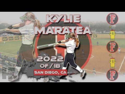 Video of 2022 Kylie Maratea (4.5 GPA) Lefty Outfield and First Base, Softball Skills Video - Firecrackers