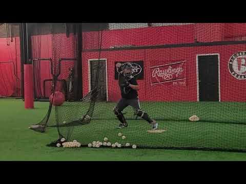 Video of Nick Catching , Hitting practice