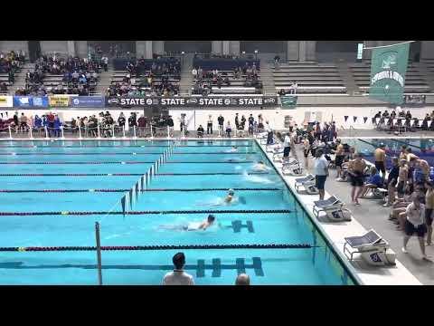 Video of Zach Harris: 100y Breaststroke (59.62) 2023 WIAA 2A State Championships (Lane 5)